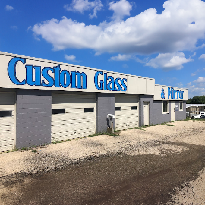 Custom glass mirror company building