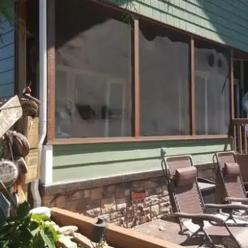 Green house with large windows