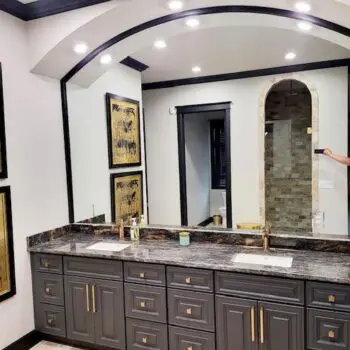 Bathroom vanity mirror recessed lighting