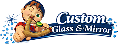 Child with slingshot and logo