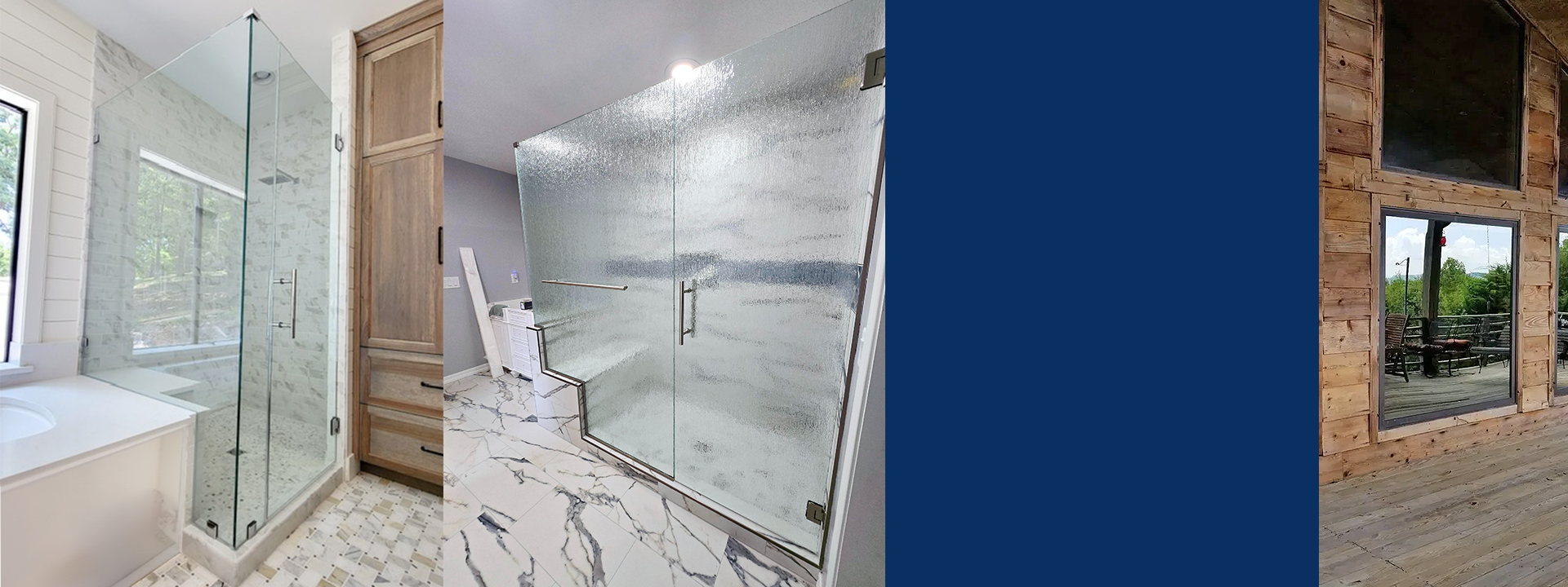 Shower enclosures and window glass