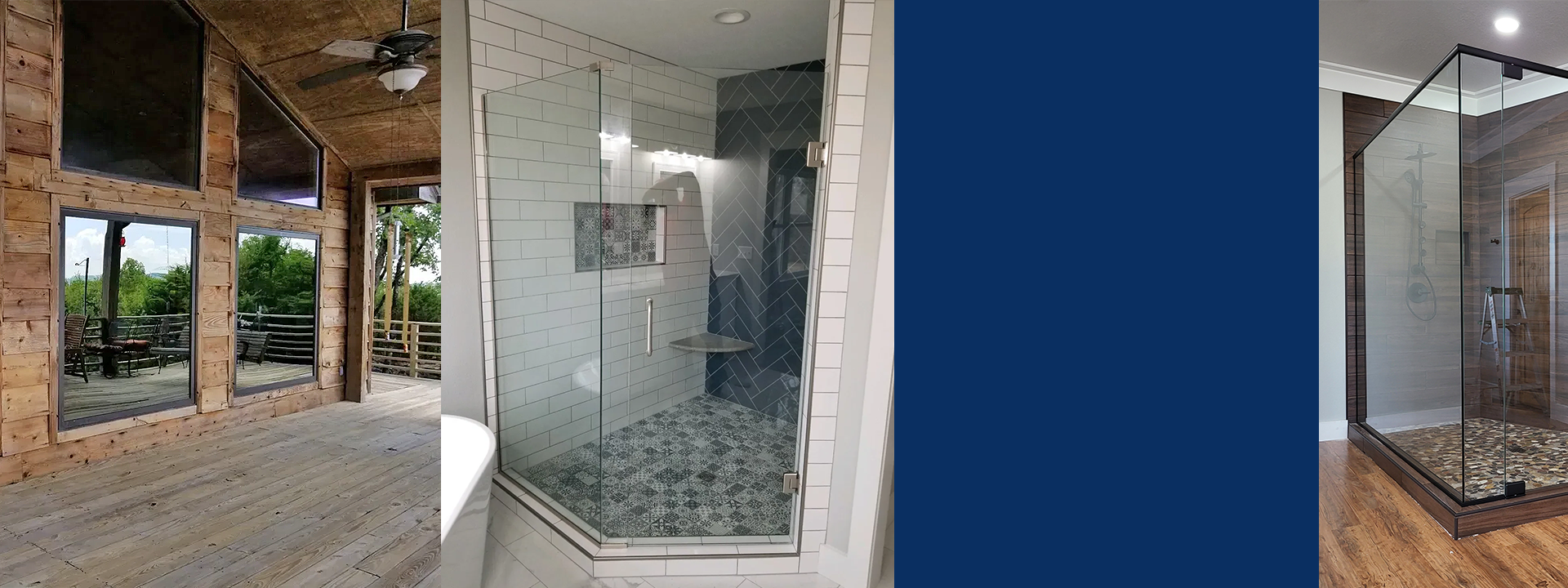 Wooden house windows glass